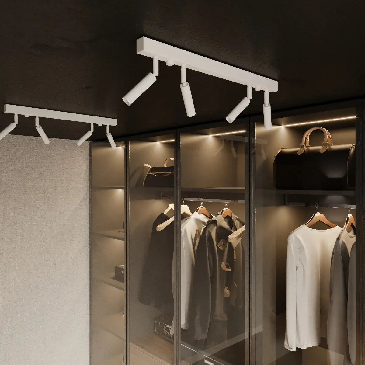 Deckenleuchte Luxtec 3 – Weiß & Stahl