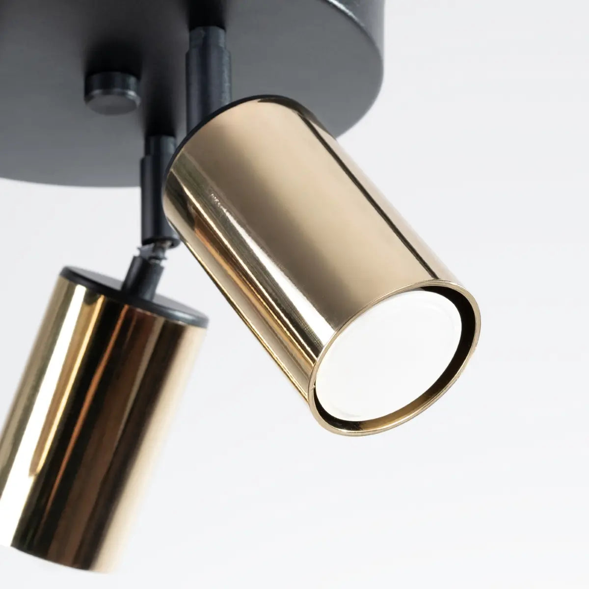 Deckenleuchte Tube 3R – Schwarz & Gold & Stahl