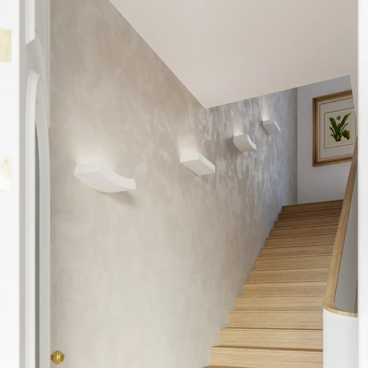 Wandlamp Plateau – Wit Keramiek