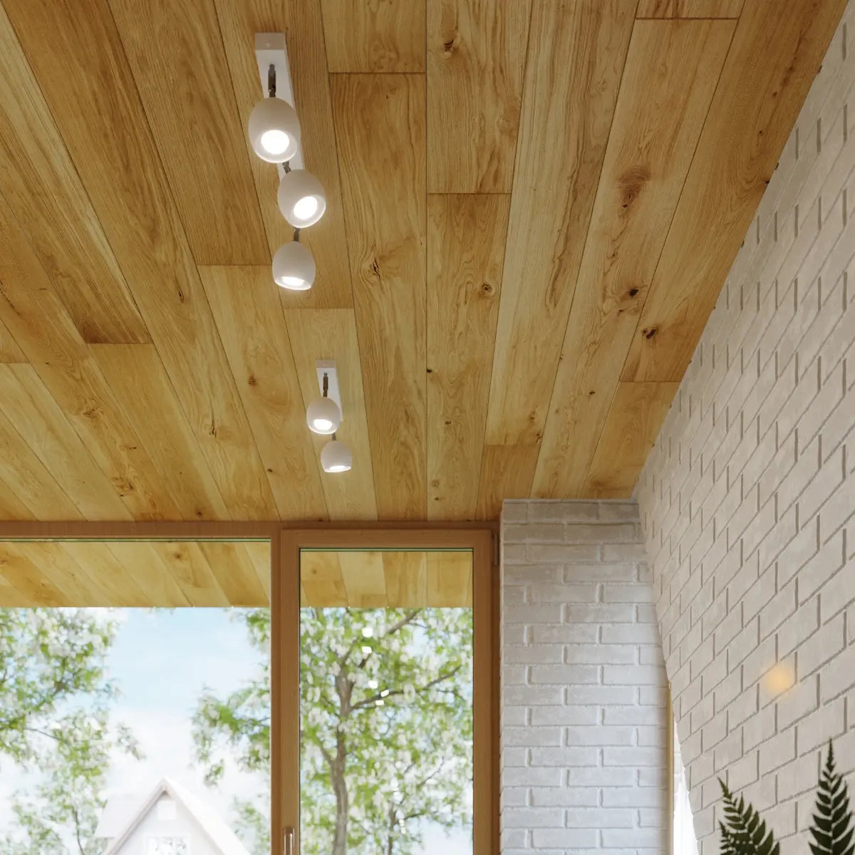 Deckenleuchte Retro 6 – Weiß & Stahl