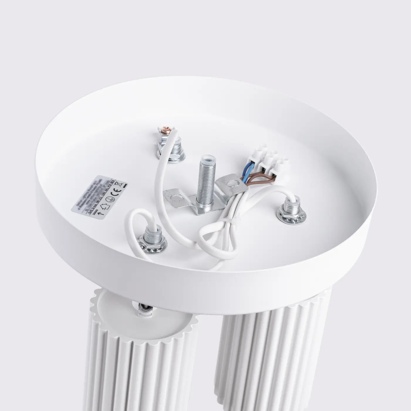 Plafondlamp Japandi 3P – Wit Aluminium