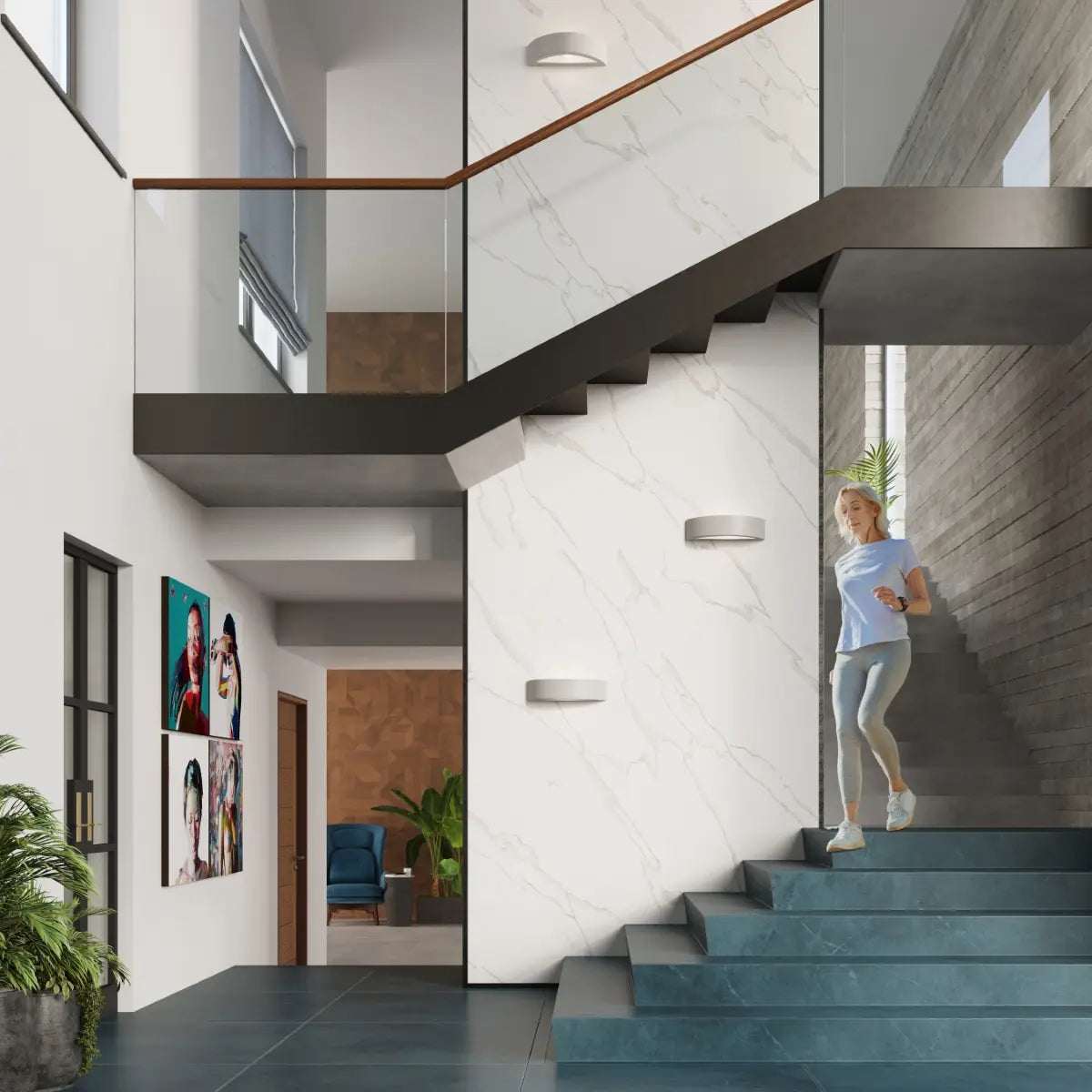 Wandleuchte UFO 1 Large – Grau & Keramik