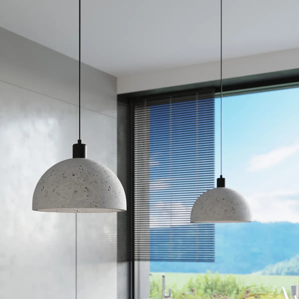 Hanglamp Stone Black – Grijs & Beton & Zwart