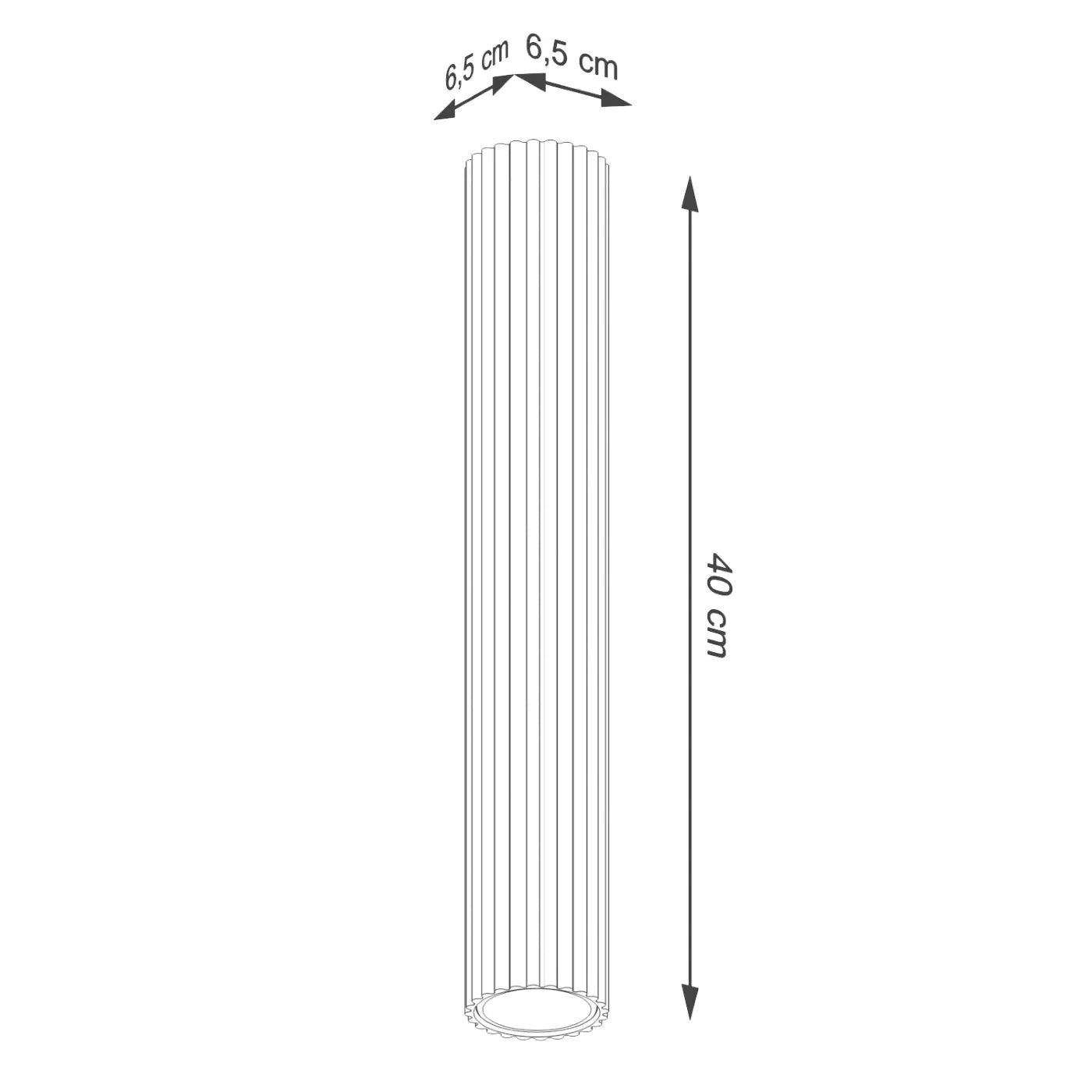 Deckenleuchte Japandi 40 – Weißes Aluminium