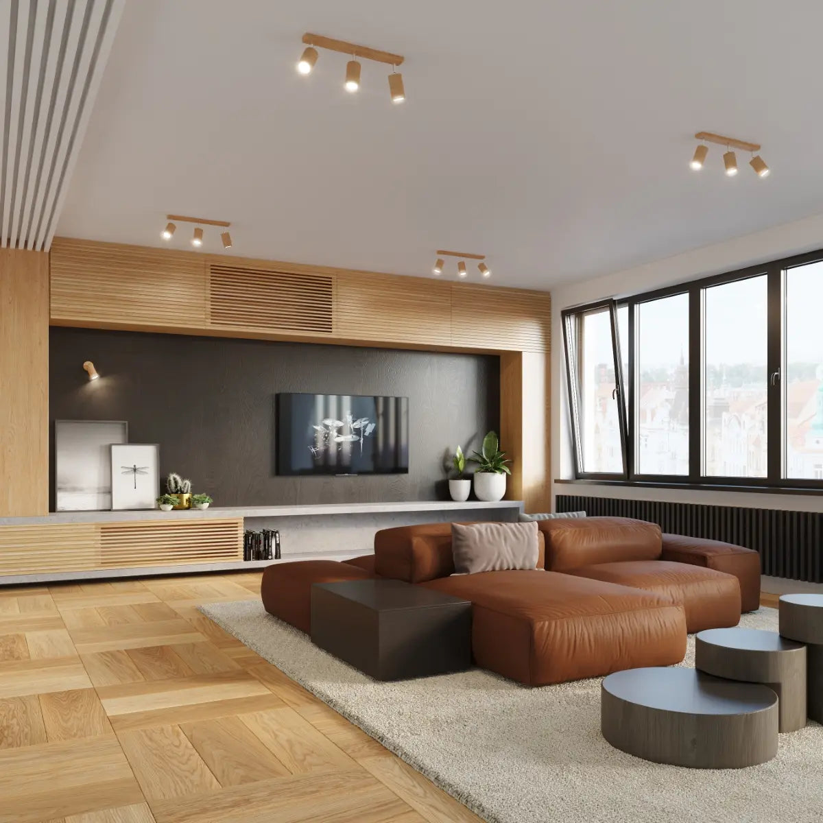 Wandleuchte Rondo – Naturholz & Holz