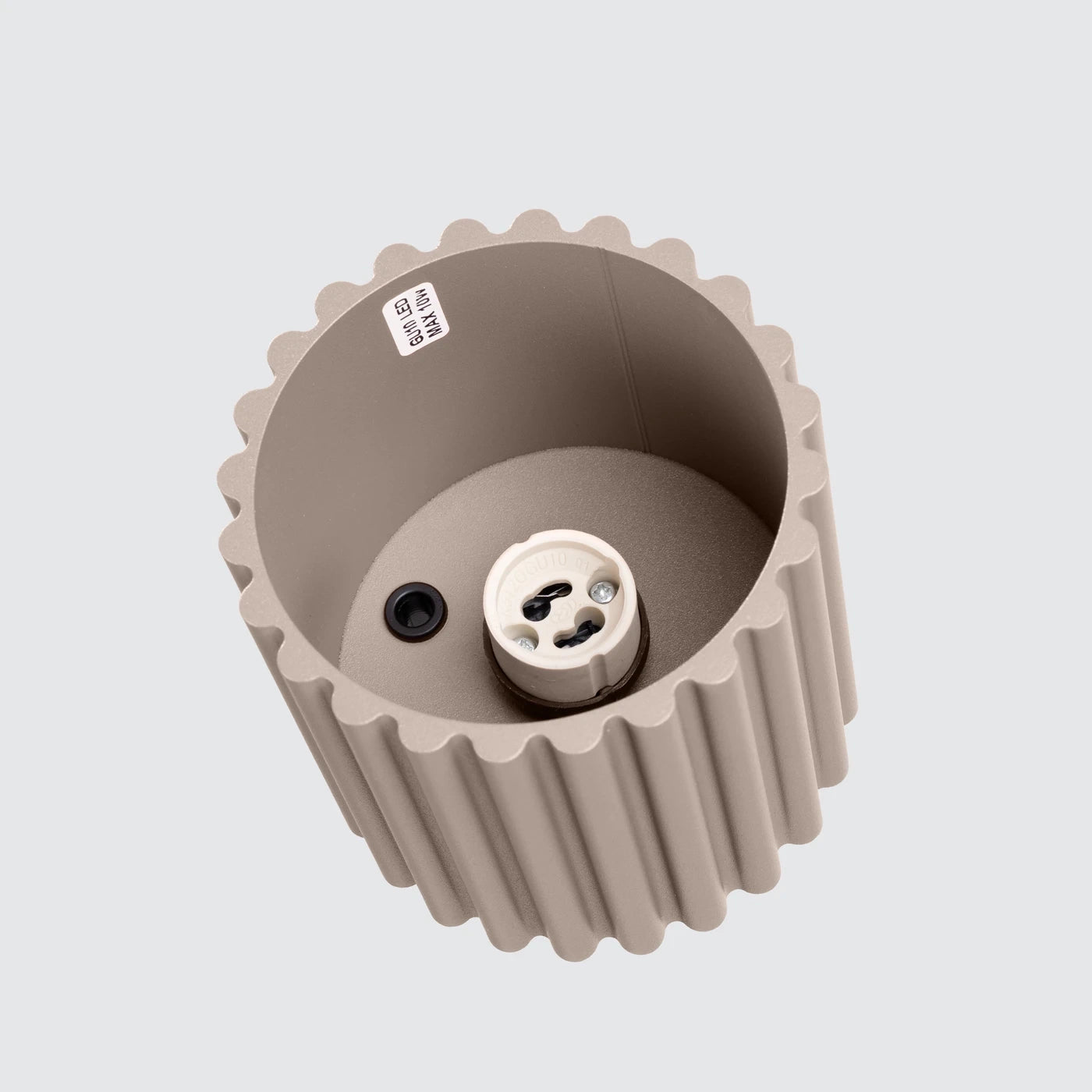 Deckenstrahler Japandi Single – Taupe & Aluminium