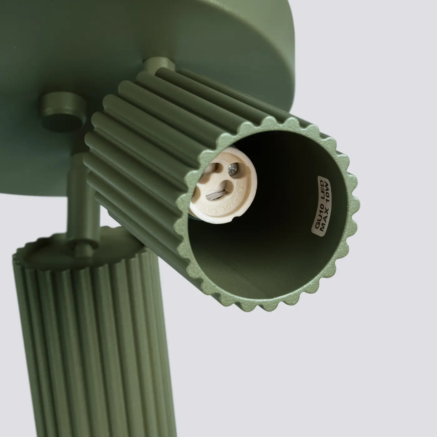 Deckenleuchte Japandi 3P – Olivgrün & Aluminium