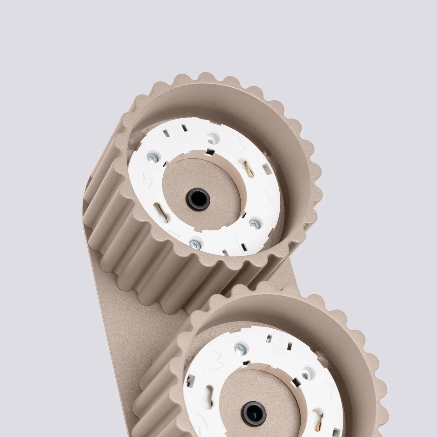 Spots Japandi Double-XS – Taupe & Aluminium