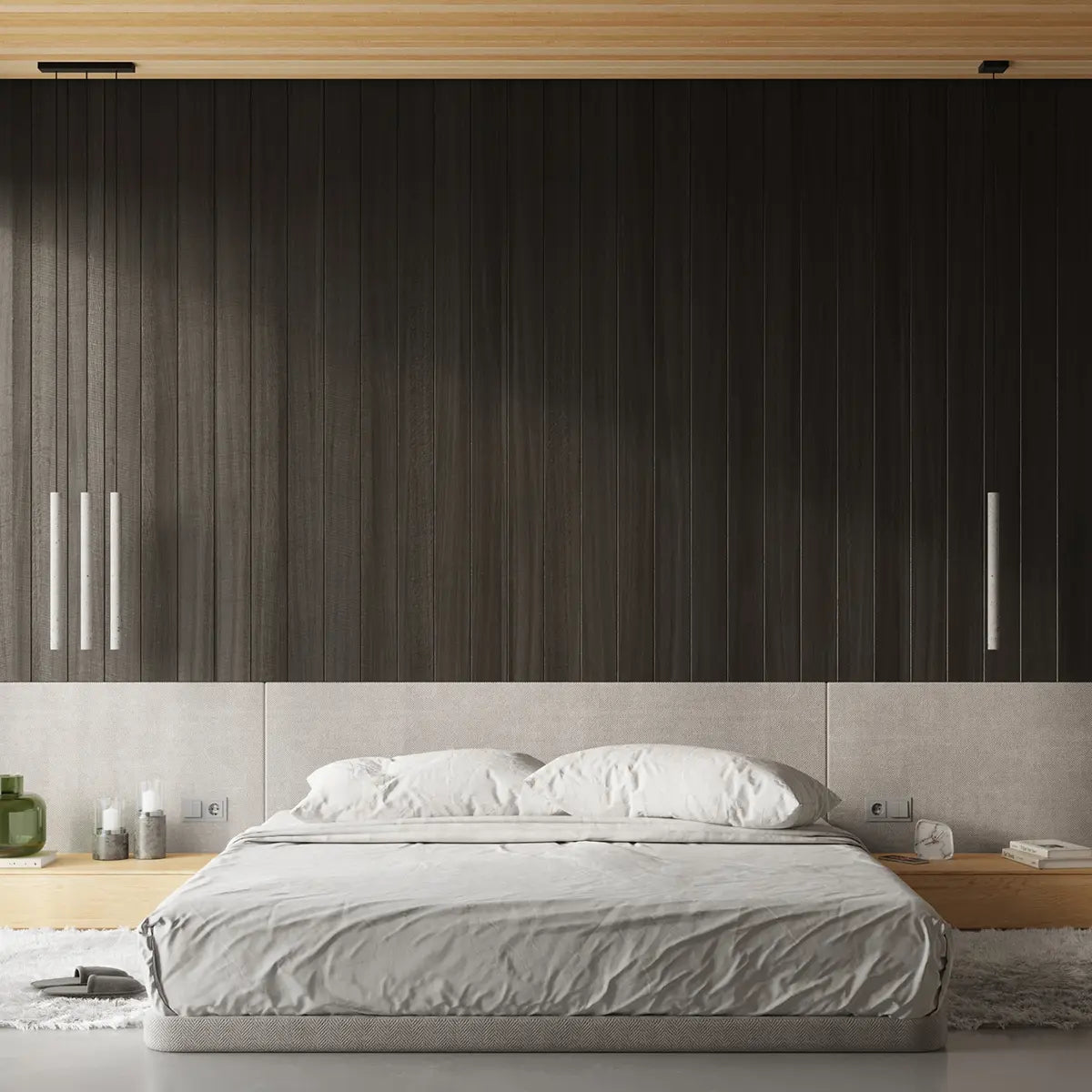 Hanglamp Slim Tube 5P – Grijs & Beton
