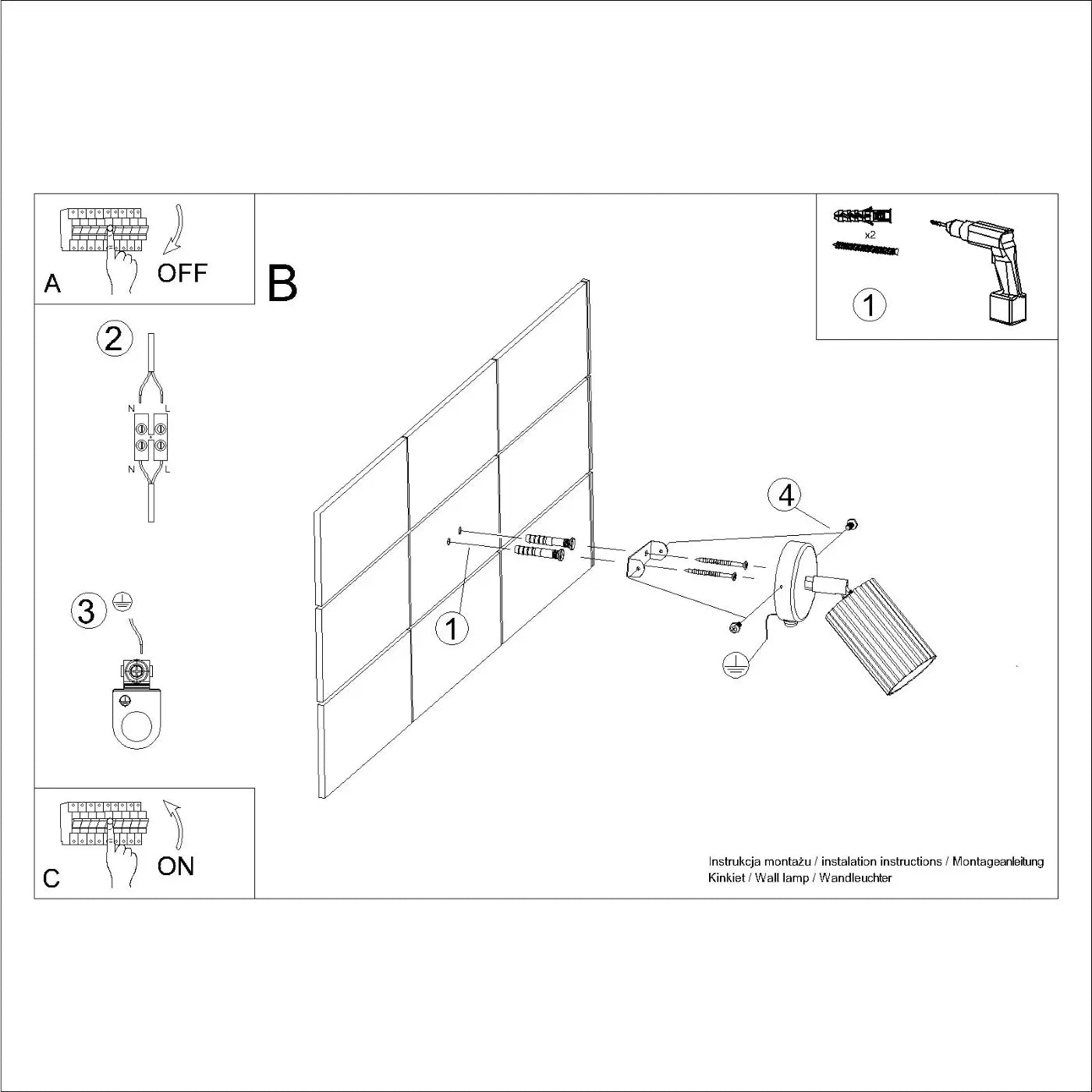 Wandlamp Japandi Switch – Goud Aluminium