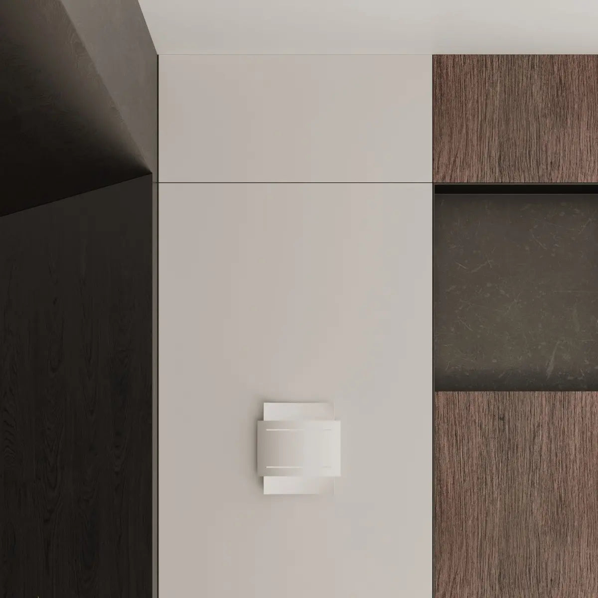 Wandleuchte Lux Line – Weiß & Stahl