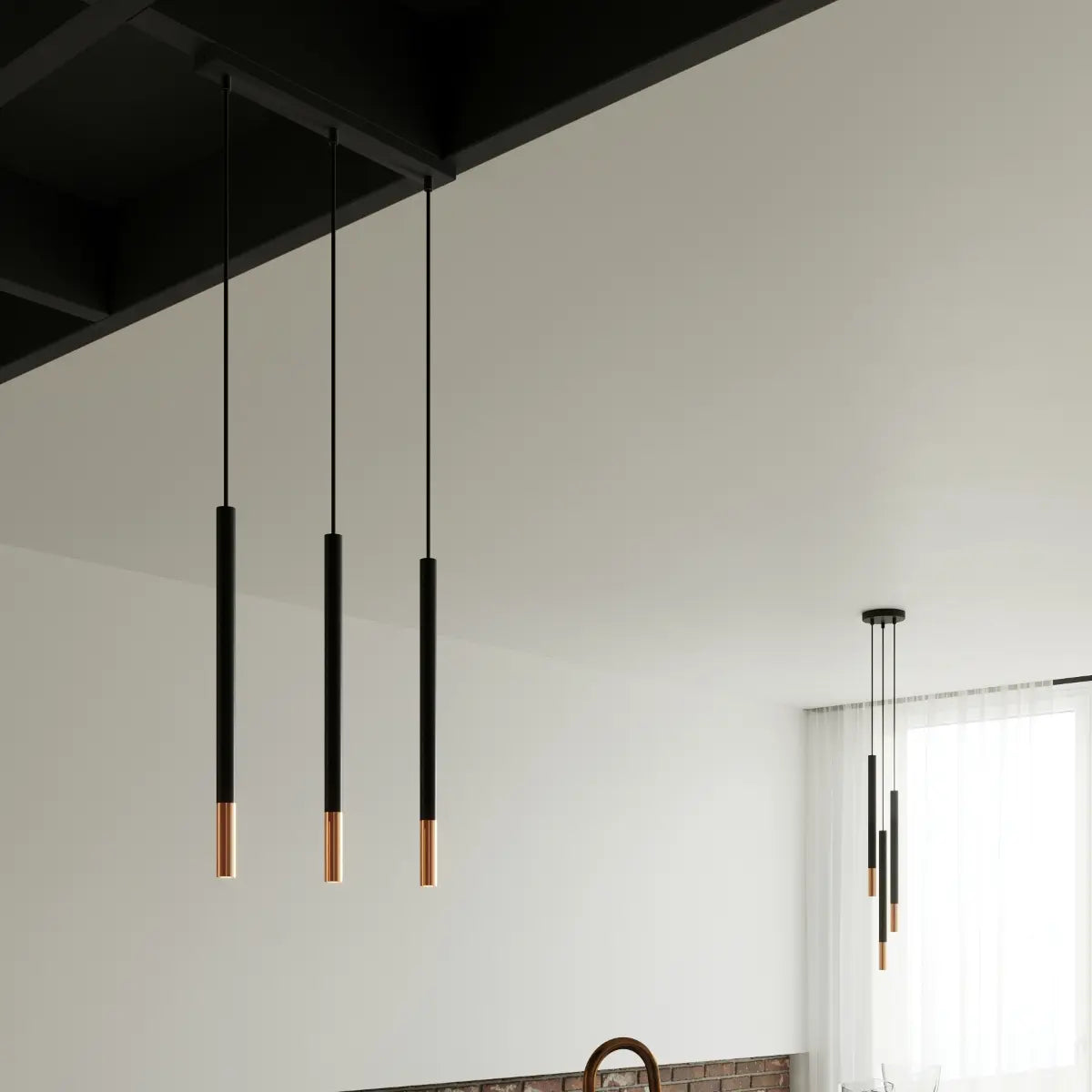 Hanglamp Matita 1 – Zwart & Koper Staal