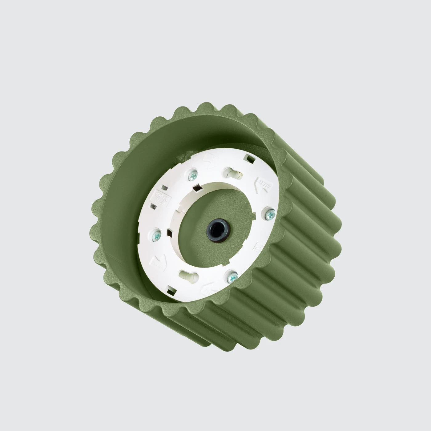 Deckenstrahler Japandi Single-XS – Grün Olive & Aluminium