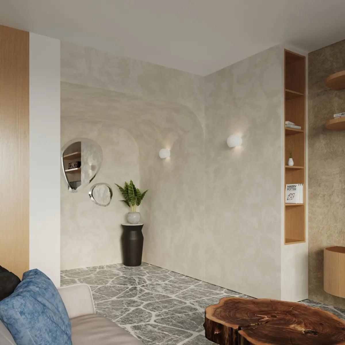 Wandleuchte Planet – Weiß Keramik