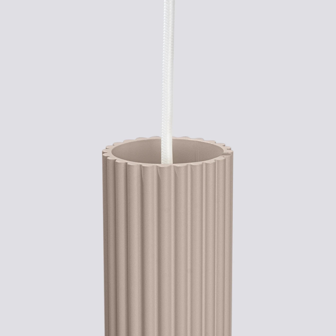 Pendelleuchte Japandi 1 – Taupe & Aluminium