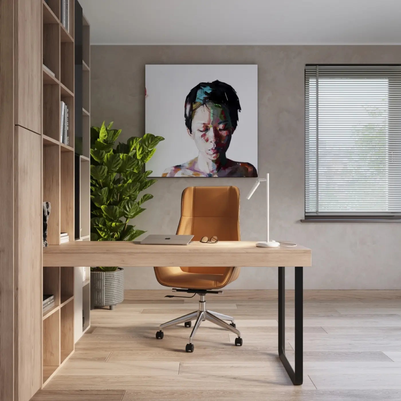 Tischleuchte Matita – Weiß & Stahl