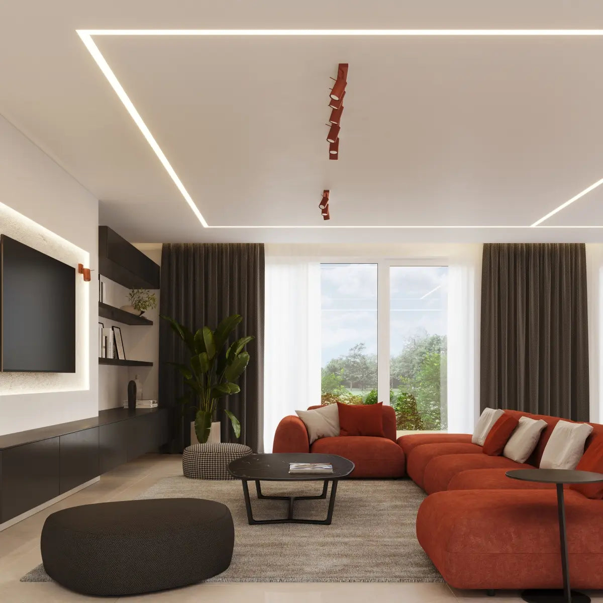 Wandlamp Rondo – Okerrood & Staal