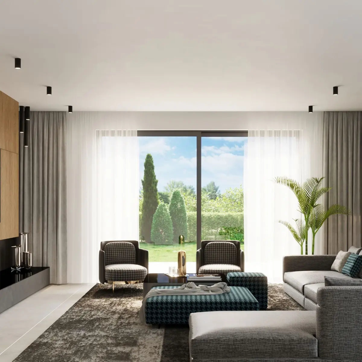 Deckenleuchte Tube Size 20 – Schwarz & Stahl