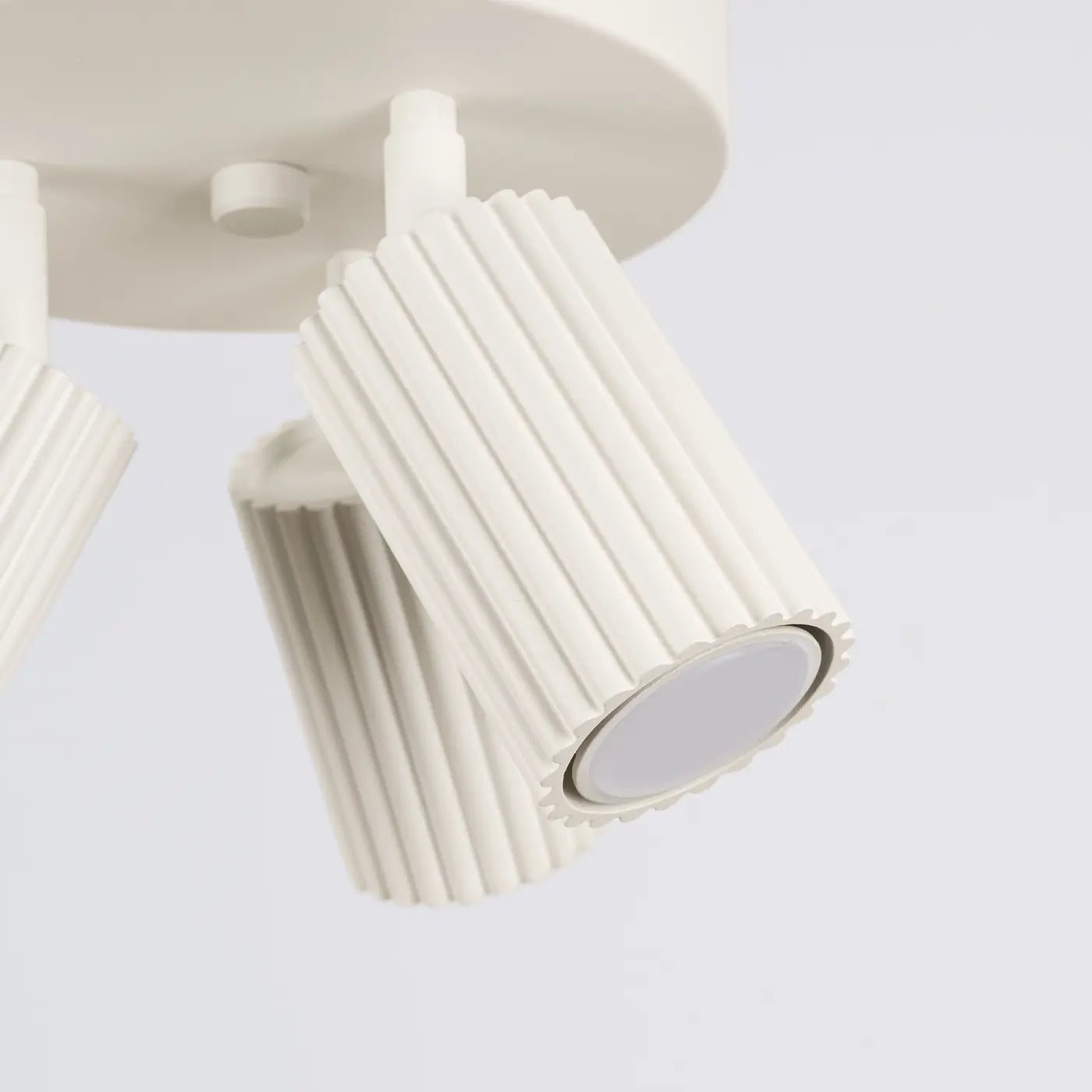 Deckenleuchte Japandi 3P – Beige & Aluminium