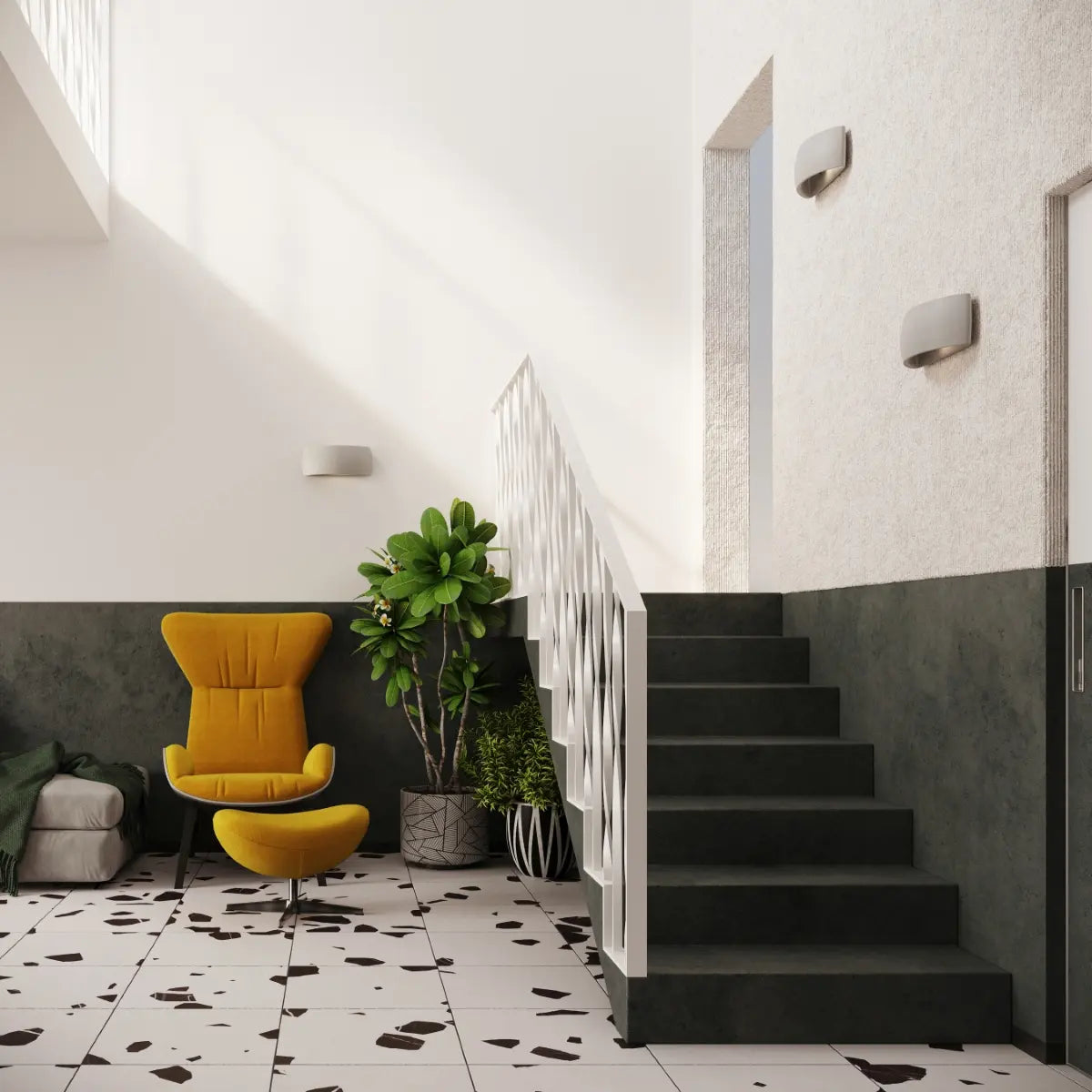 Wandleuchte UFO 5 – Grau & Keramik