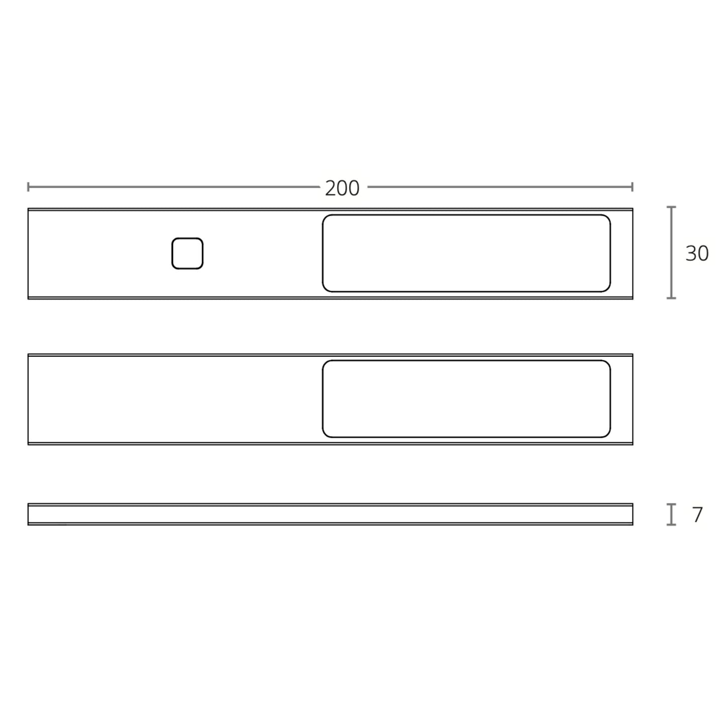 STYLE Küchenbeleuchtung Unterbau – Schwarz (3er-PACK)