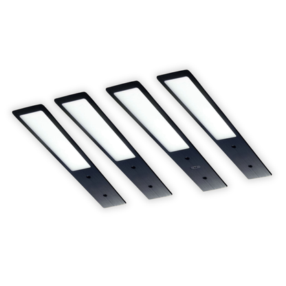 SMART LED Keukenverlichting Onderbouw - Zwart (4 PACK) Warm wit licht