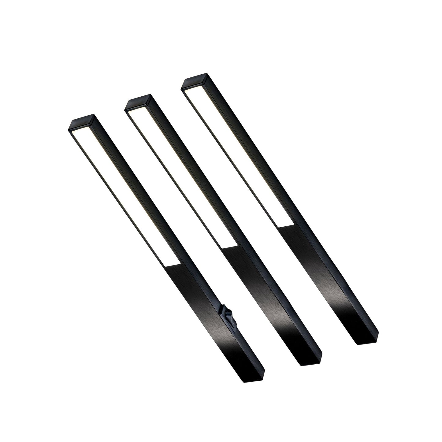 LONGLED Küchenunterbauleuchte – Schwarz (3er-Pack)