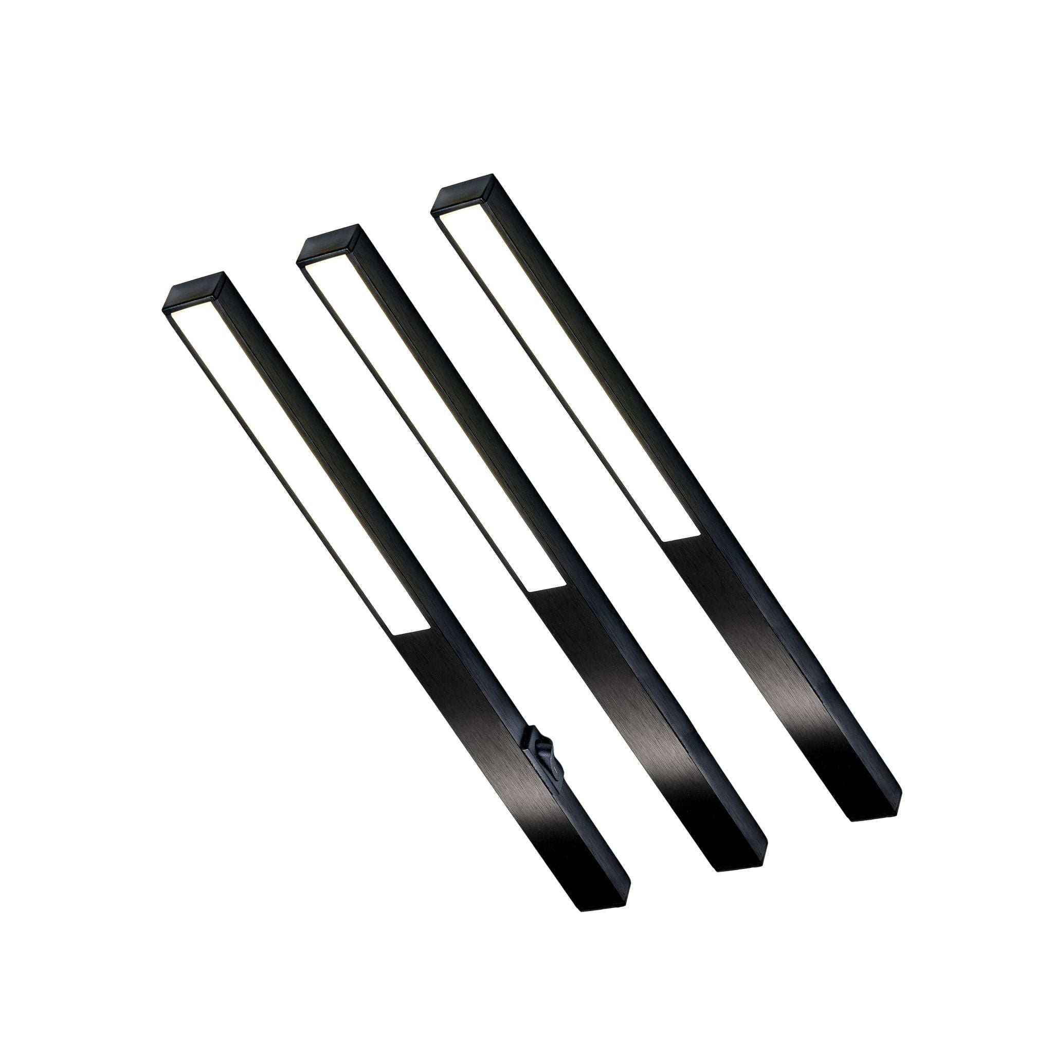 LONGLED Küchenunterbauleuchte – Schwarz (3er-Pack)