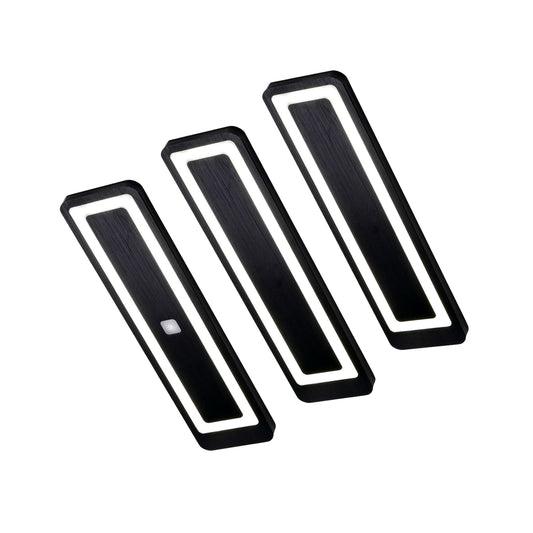 LUX-4000 LED Küchenbeleuchtung Unterbau – Schwarz (3er-Pack)