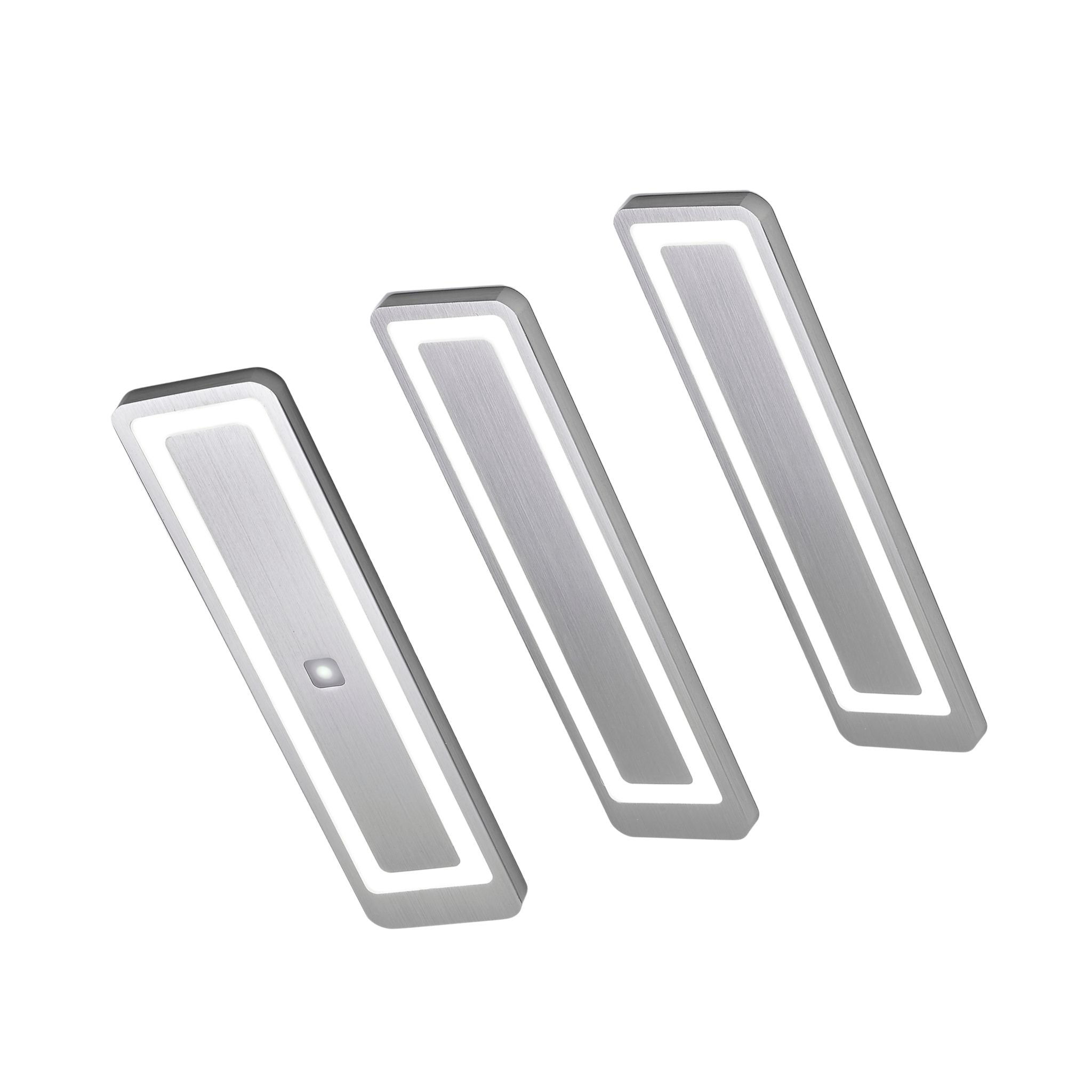 LUX-4000 LED Küchenbeleuchtung Unterbau – Edelstahl (3er-Pack)