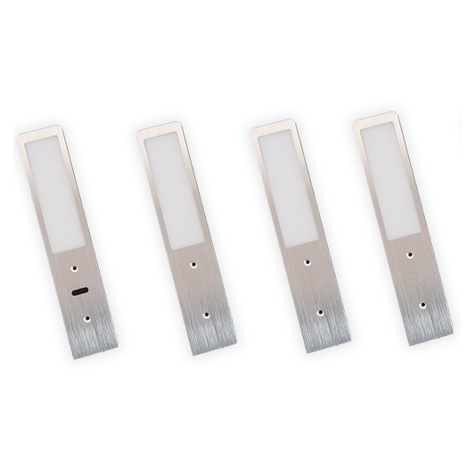 LED-Küchenbeleuchtung unter dem Schrank – Aluminium (4er-Pack)