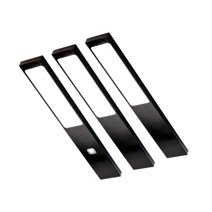 STYLE Küchenbeleuchtung Unterbau – Schwarz (3er-PACK) Einstellbare Lichtfarbe