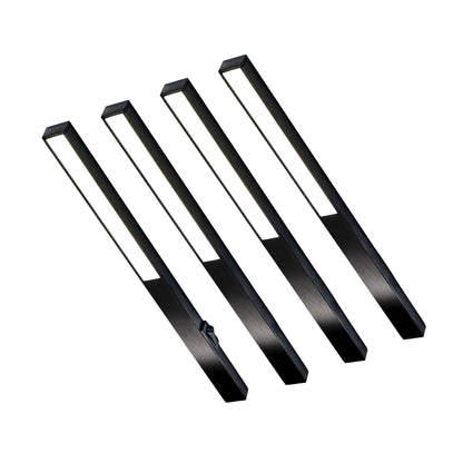 LONGLED Küchenunterbauleuchte – Schwarz (4er-Pack) Neutralweißes Licht