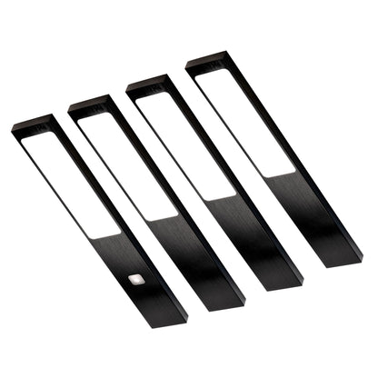 STYLE Küchenbeleuchtung Unterbau – Schwarz (4er-PACK) Einstellbare Lichtfarbe