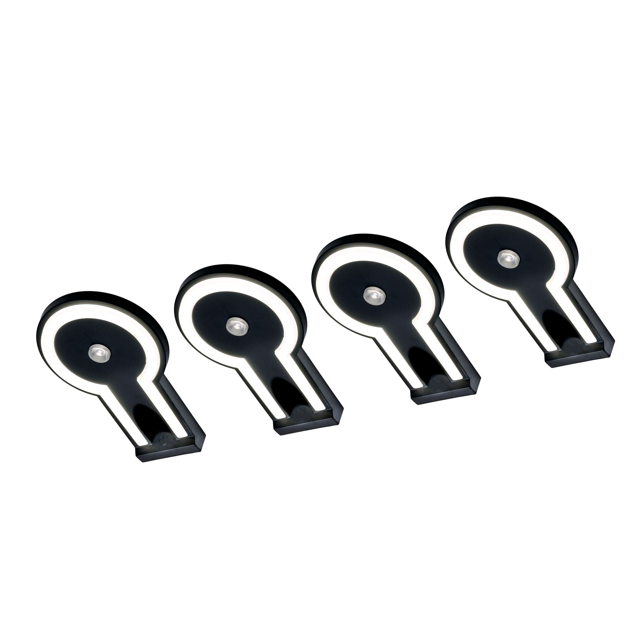 2-TONE Küchenbeleuchtung Unterbau – Schwarz (4er-PACK)