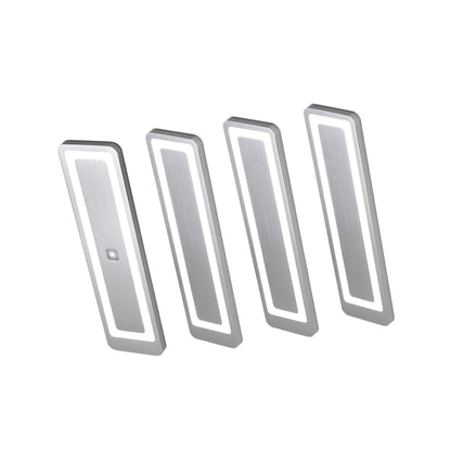 LUX-4000 LED Küchenbeleuchtung Unterbau – Edelstahl (4er-Pack) Neutralweißes Licht