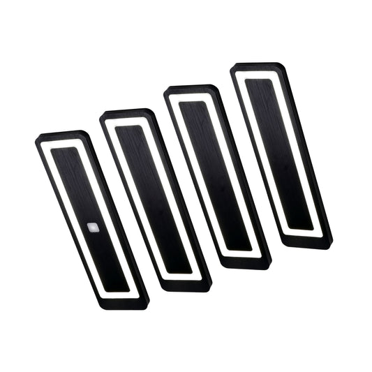 LUX-4000 LED Küchenbeleuchtung Unterbau – Schwarz (4er-Pack)