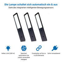 SMART LED Unterbauleuchte Küche – Aluminium (2er Pack)