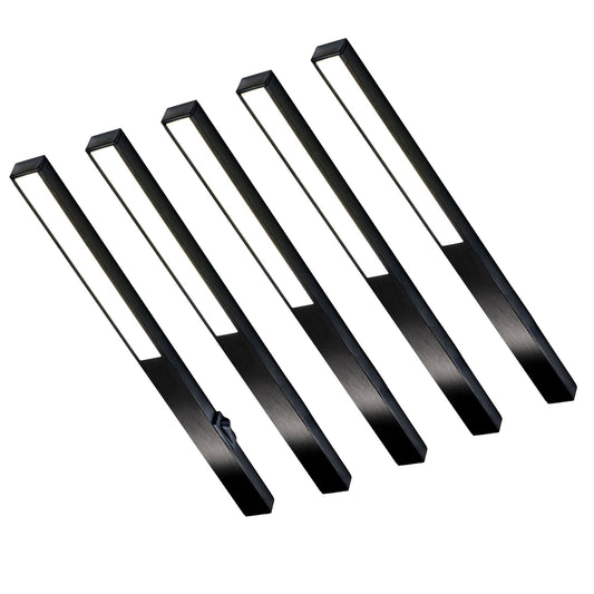 LONGLED Küchenunterbauleuchte – Schwarz (5er-Pack)