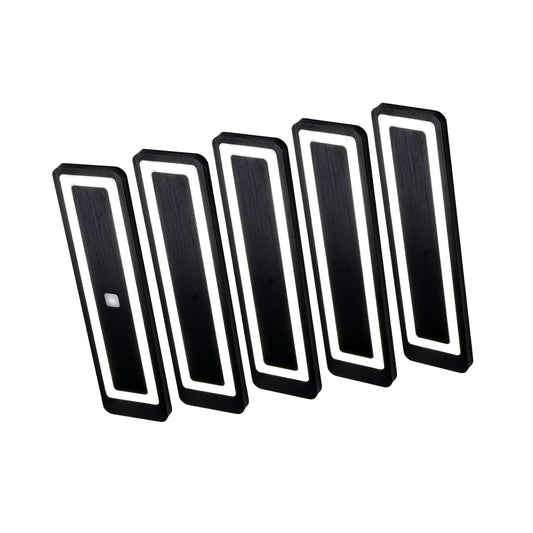 LUX-4000 LED Küchenbeleuchtung Unterbau – Schwarz (5er-Pack)