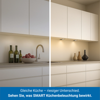SMART LED Unterbauleuchte Küche – Aluminium (3er Pack)