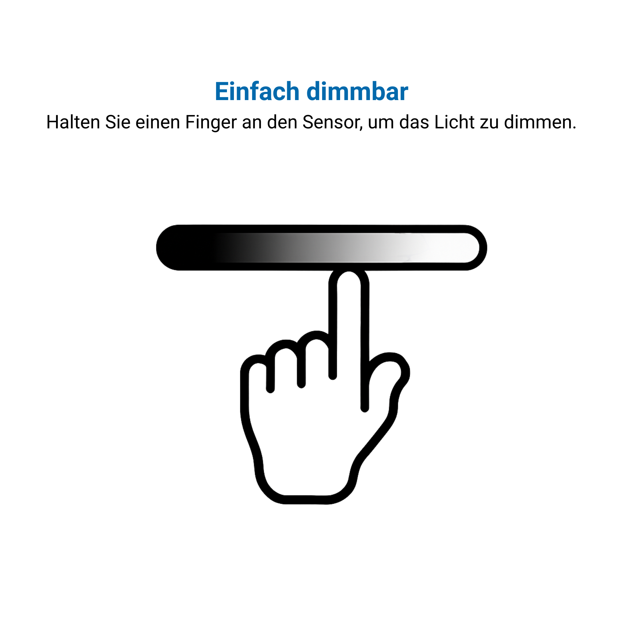 SMART LED Unterbauleuchte Küche – Schwarz (4er Pack)