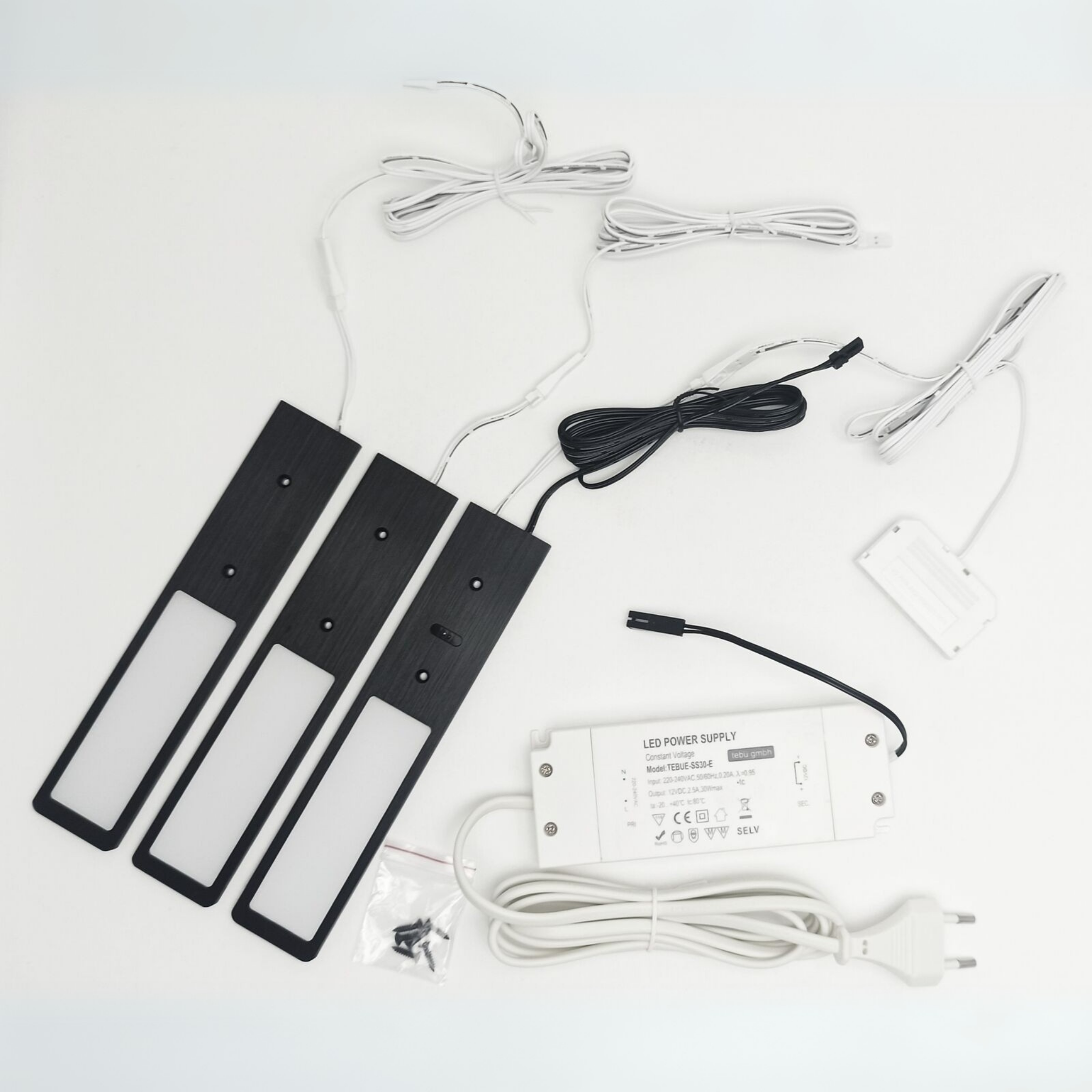 SMART LED Unterbauleuchte Küche – Schwarz (4er Pack)
