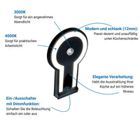 2-TONE Küchenbeleuchtung Unterbau – Schwarz (4er-PACK)