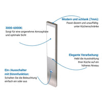 STYLE Küchenbeleuchtung Unterbau – Silber (5er-PACK) Einstellbare Lichtfarbe