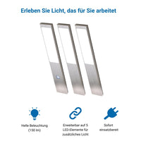 STYLE Küchenbeleuchtung Unterbau – Silber (5er-PACK) Einstellbare Lichtfarbe