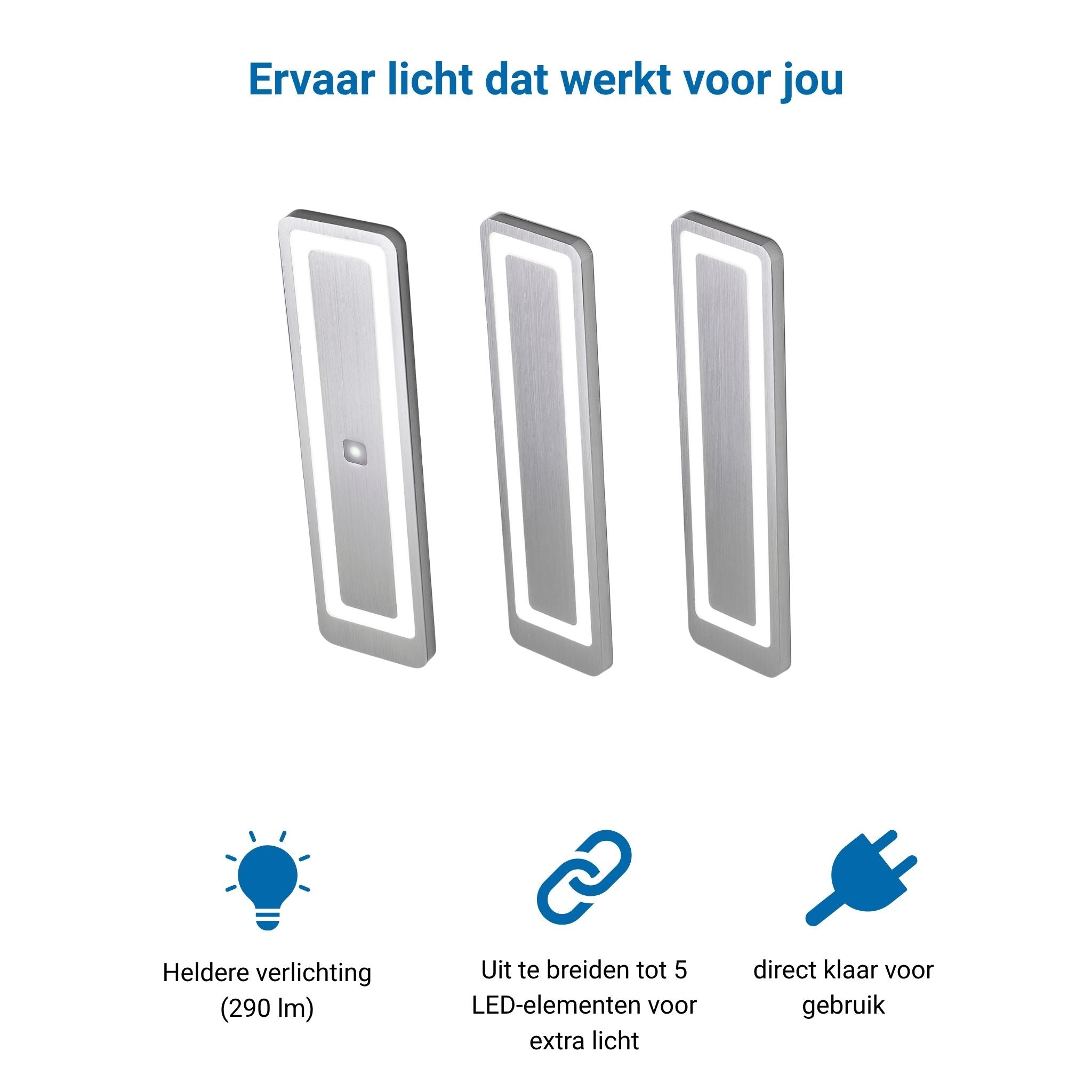 LUX-4000 LED Keukenverlichting Onderbouw - RVS (2 PACK)