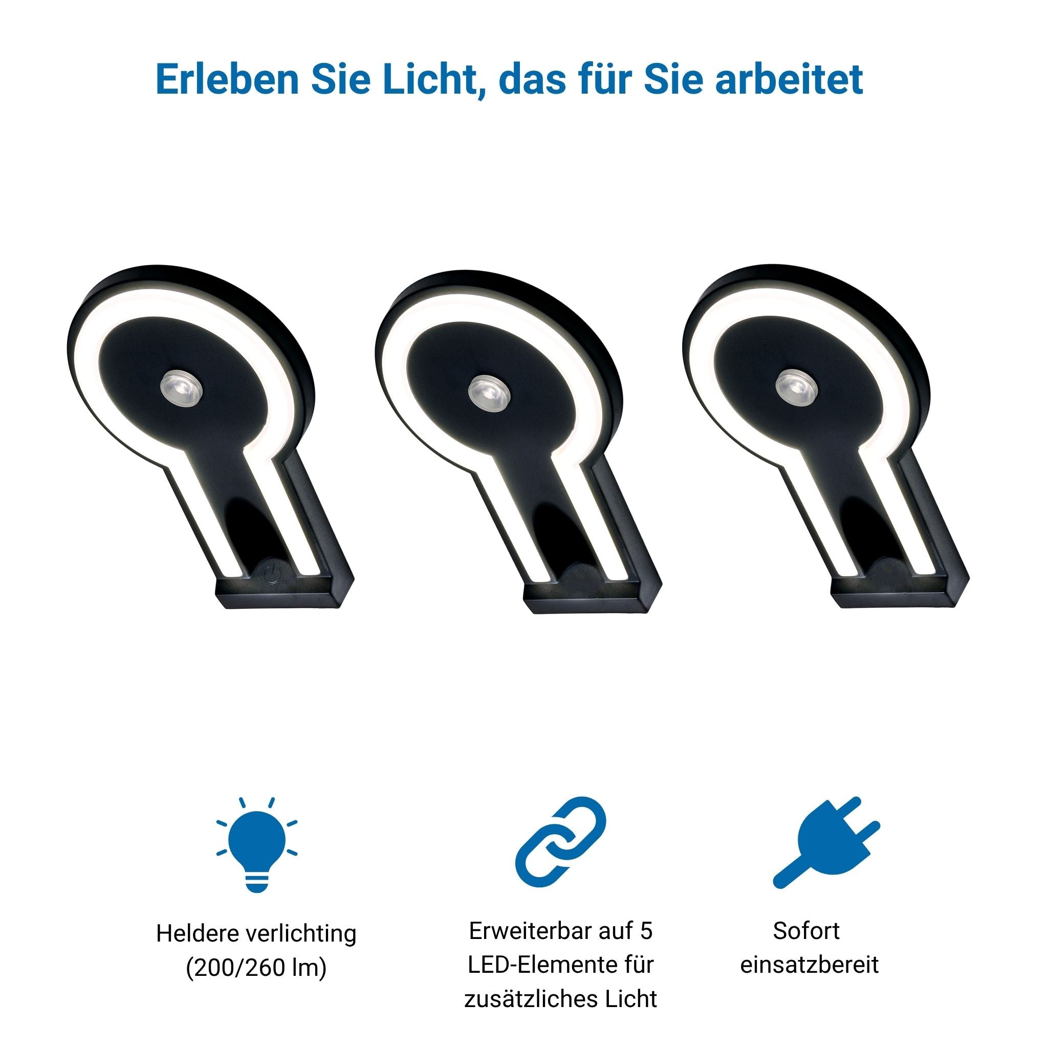 2-TONE Küchenbeleuchtung Unterbau – Schwarz (2er-PACK)