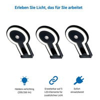 2-TONE Küchenbeleuchtung Unterbau – Schwarz (5er-PACK)