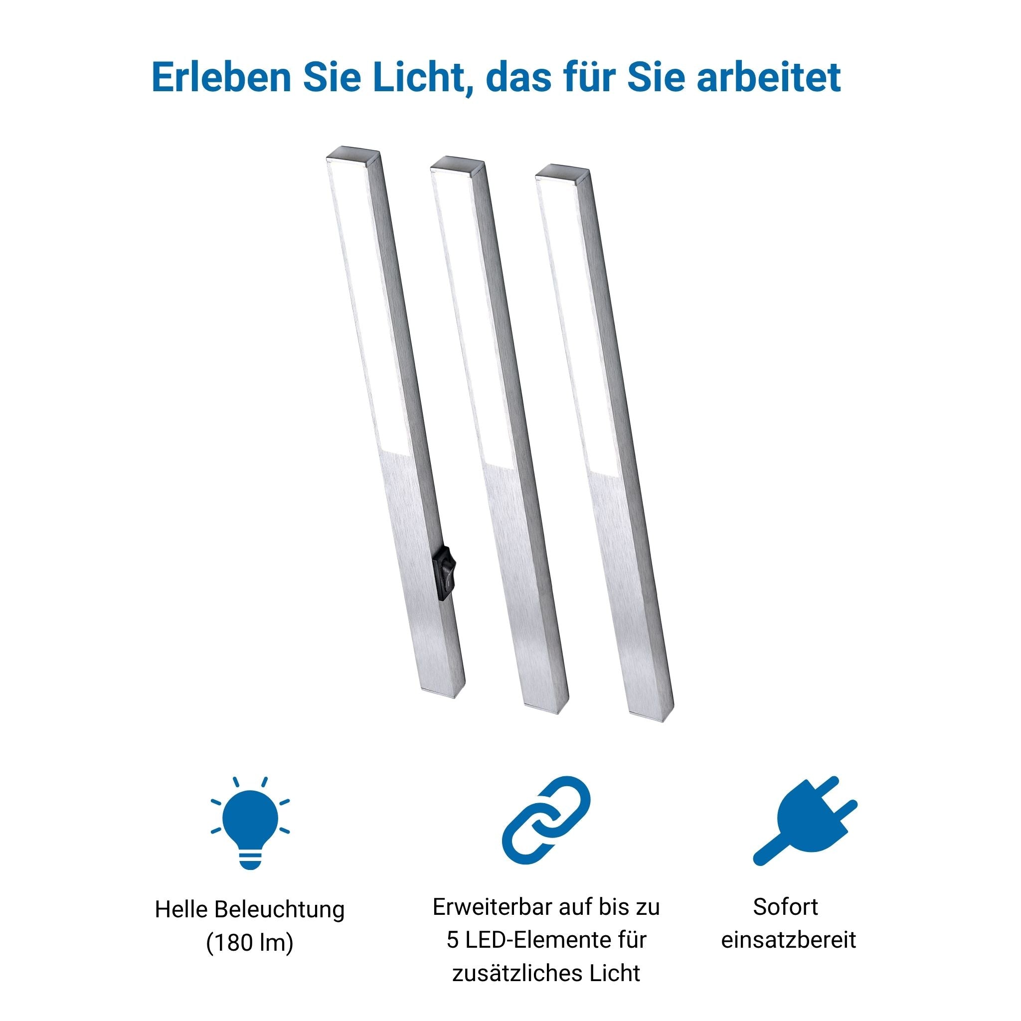 LONGLED Einzelne LED-Lampe Silber (Zusätzliche leuchte)